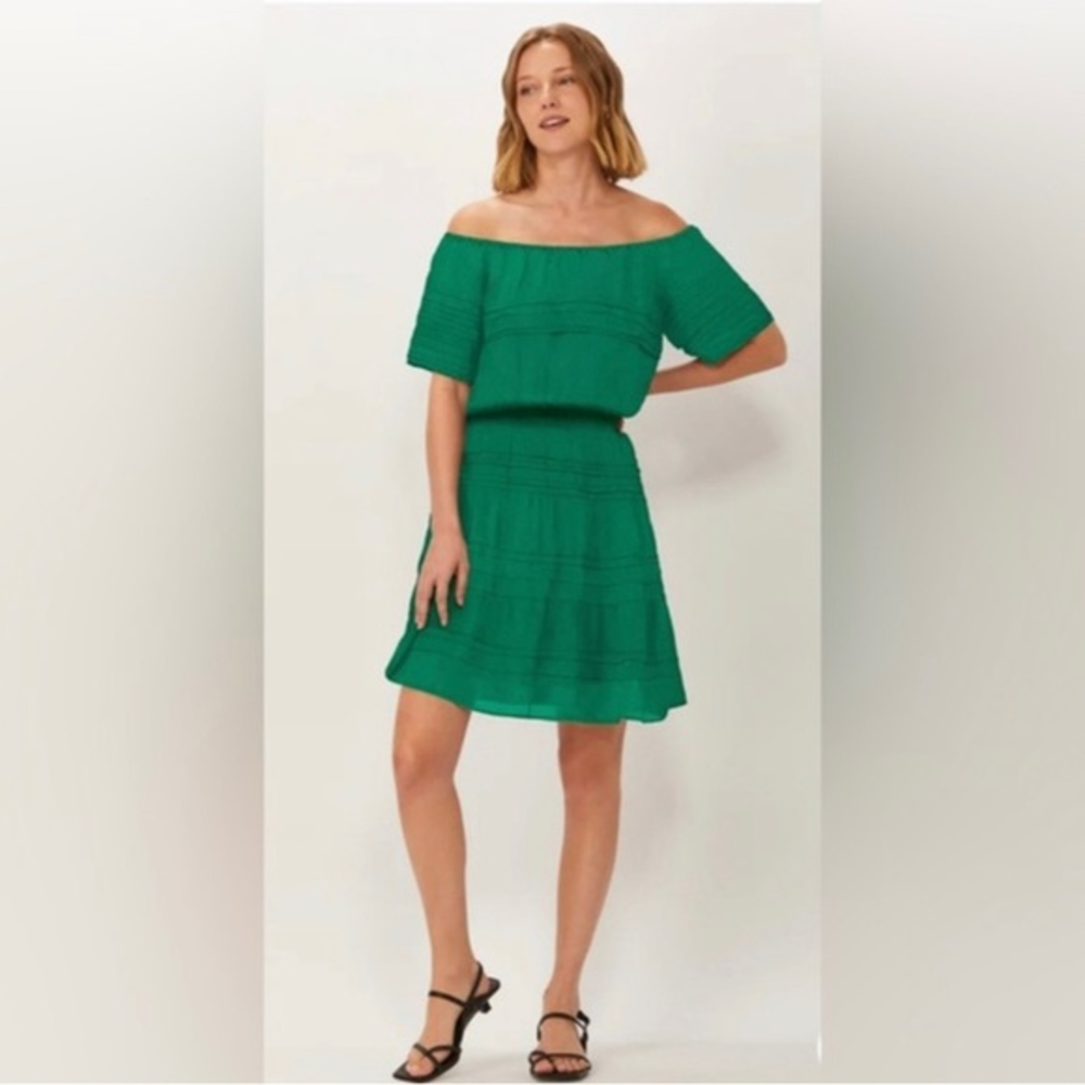 ECRU Spring 23 Collection Cruz Off the Shoulder Dress – Kelly Green -‎ Size XS